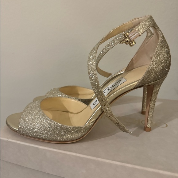 Jimmy Choo Annie 35.5 Platinum Ice - Picture 5 of 9